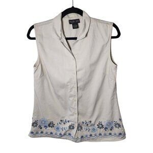 Style & Co Women's Beige with Embroidered Floral Design, Size 6